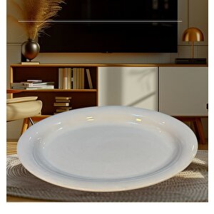 Grande Porselen Kayık Tabak - Büyük Boy Orta Kayık Sunumluk  38,5x30 Cm. Kayık Tabağı