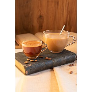 Girona Kahve Ve Çay Fincanı Takımı - Nescafe Çay Ve Kahve Fincan Seti Boncuklu 24 Parça