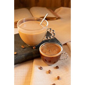Girona Kahve Ve Çay Fincanı Takımı - Nescafe Çay Ve Kahve Fincan Seti Boncuklu 24 Parça