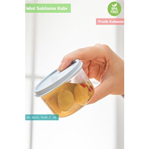 3’lü Saklama Kabı Seti Mini Erzak Kabı Buzdolabı Kabı Yuvarlak Bpa Free 175 Ml