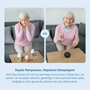 Şımart Akıllı İlaç Kutusu Bluetooth Bağlantılı, Sesli Alarm Ve Bildirim