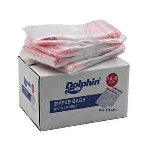 Kilitli Şeffaf Buzdolabı Kilitli Saklama Poşeti Torba - 8x10 Cm. - 1000 Adetlik 10 Kutu