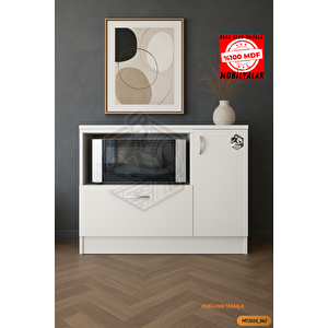 Tamamı Mdf Mikrodalga/mini Fırın Modülü 2 Kapaklı Çok Amaçlı Mutfak Dolabı