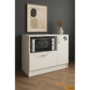 Tamamı Mdf Mikrodalga/mini Fırın Modülü 2 Kapaklı Çok Amaçlı Mutfak Dolabı