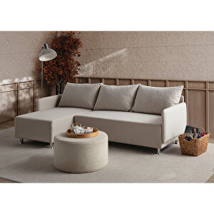 Edsy Home Mondy Köşe Koltuk Takımı Krem