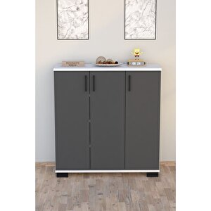 Florida Çok Amaçlı 3 Kapaklı Dolap Antrasit