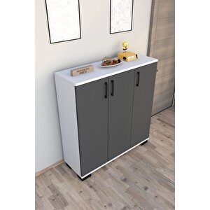 Florida Çok Amaçlı 3 Kapaklı Dolap Antrasit