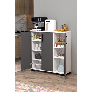 Florida Çok Amaçlı 3 Kapaklı Dolap Antrasit