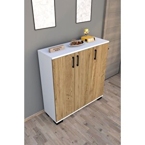 Florida Çok Amaçlı 3 Kapaklı Dolap Çam