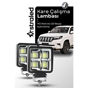 Off Road Geniş Açı 4 Inç 64 Led Iş Makinesi Kamyon Traktör Projektör Çalışma Sis Lambası 2 Adet