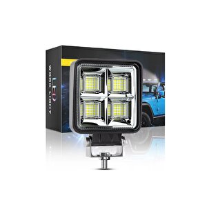 Off Road Geniş Açı 4 Inç 64 Led Iş Makinesi Kamyon Traktör Projektör Çalışma Sis Lambası 2 Adet
