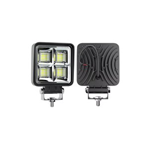 Off Road Geniş Açı 4 Inç 64 Led Iş Makinesi Kamyon Traktör Projektör Çalışma Sis Lambası 2 Adet