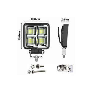 Off Road Geniş Açı 4 Inç 64 Led Iş Makinesi Kamyon Traktör Projektör Çalışma Sis Lambası 2 Adet