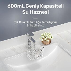 Npo Nicefeel Fc180 Profesyonel 600ml Diş Teli/protez Bakım Ve Ağız Duşu-beyaz