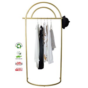 Hermes Metal Ayaklı Askılık Konfeksiyon Askılığı Gold Elbise Askılığı Kıyafet Askılığı Gold