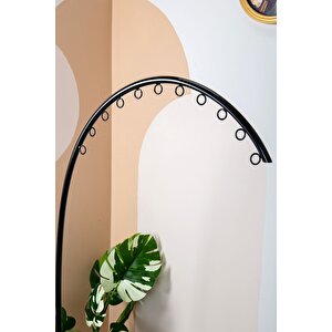 Medusa Metal Ayaklı Askılık Konfeksiyon Askılığı Siyah Elbise Askılığı Kıyafet Askılığı