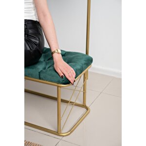 Aynalı Portmanto Puf Bench Ayakkabılık Telli Raf