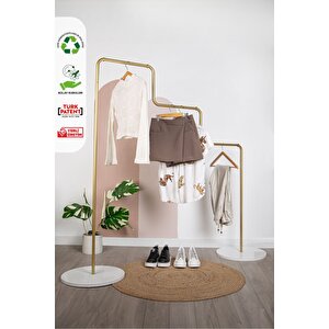 Desibel Konfeksiyon Askılığı Renk Askılık Gold Elbise Askılığı Ayaklı Askılık Kıyafet Askılığı