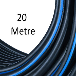 Termo Kauçuklu Bahçe Hortumu 20 Metre Dayanıklı 3 Katlı Sağlam Su Sulama Yıkama Hortum 12.5 Mm 1/2"