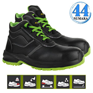 İş Ayakkabısı Çelik Demir Burunlu 44 Numara Kauçuk Ara Tabanlı İş Güvenlik İnşaatçı Rahat Bağcıklı
