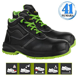 İş Ayakkabısı Çelik Demir Burunlu 41 Numara Kauçuk Ara Tabanlı İş Güvenlik İnşaatçı Rahat Bağcıklı
