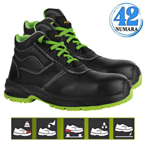 İş Ayakkabısı Çelik Demir Burunlu 42 Numara Kauçuk Ara Tabanlı İş Güvenlik İnşaatçı Rahat Bağcıklı