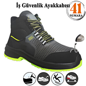 İş Ayakkabısı 41 Numara Süet Delikli Nefes Alan Çelik Burunlu İnşaatçı Tekstil Güvenlik Ayakkabı Bot