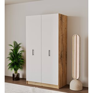 2 Kapaklı 3 Bölmeli̇ Askılı Lefkas-Beyaz Dolap