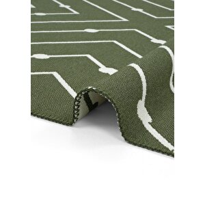 Cool Halı Lovely Yeşil Kilim Halı Çift Taraflı Makinede Yıkanabilir Banyo Mutfak Balkon Kilimi
