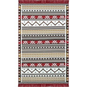 Lovely Renkli Kilim Halı Çift Taraflı Makinede Yıkanabilir Etnik Banyo Balkon Mutfak Kilimi 160x230 cm