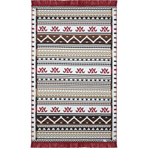 Lovely Renkli Kilim Halı Çift Taraflı Makinede Yıkanabilir Etnik Banyo Balkon Mutfak Kilimi 160x230 cm