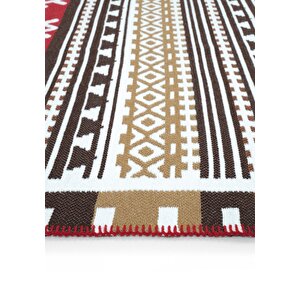 Cool Halı Lovely Renkli Kilim Halı Çift Taraflı Makinede Yıkanabilir Etnik Banyo Balkon Mutfak Kilimi