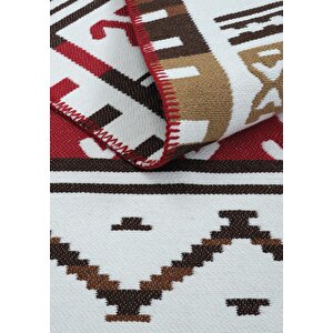 Cool Halı Lovely Renkli Kilim Halı Çift Taraflı Makinede Yıkanabilir Etnik Banyo Balkon Mutfak Kilimi