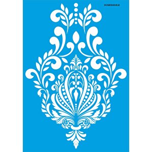 Damask Stencil - Boyama Şablonu 100X70CM 0,35 mm