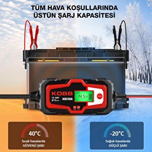 Kbs10a 6/12v 200a Dijital Akü Şarj / Akü Bakım / Desülfatör Ve Power Supply
