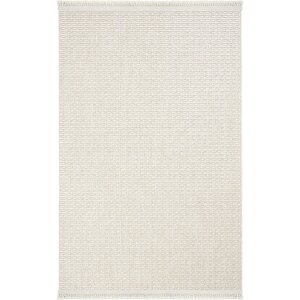Sunny Krem Halı Yolluk Oturma Odası Salon Halısı Yumuşak Bukle Modern Kesme Makine Halısı 80x150 cm