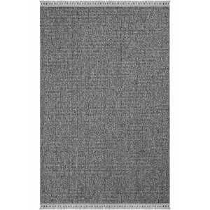 Sunny Gri Halı Yolluk Oturma Odası Salon Halısı Yumuşak Bukle Modern Kesme Makine Halısı 100x450 cm
