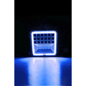 Off Road 12-24 Volt Kare Sis Farı Drl Mavi̇ 4 Inç 126 W Oto Çalışma Lambası