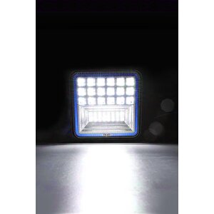 Off Road 12-24 Volt Kare Sis Farı Drl Mavi̇ 4 Inç 126 W Oto Çalışma Lambası