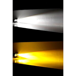 2 Adet Çift Renk Sarı Beyaz 60 Watt Motosiklet Atv Off Road Led Lamba Uyumlu