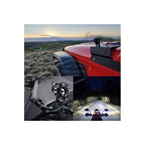Baykuş Led Si̇s Fari Çakarli 4 Fonksi̇yon Çi̇ft Renk Sari-beyaz Moto-offroad-suv-i̇ş Maki̇nesi̇ 2 Adet