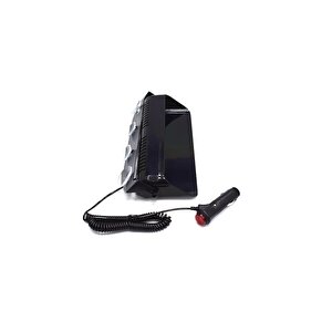 S6 Lamba Cam Içi Vantuzlu 6 Led Kırmızı Mavi Çakmaklık Girişli 12 Mod Lamba
