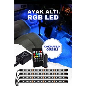 Çakmaklık Girişli Rgb Ayak Altı Led Sese Duyarlı Led Müziğe Duyarlı 12 Led