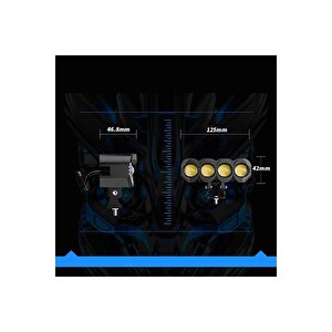 2 Adet motosiklet 4 Led Lazer Sis Farı  Delici Beyaz Sarı Çift Renk Metal Baykuş Led Işık