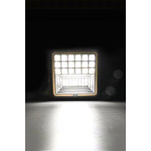 126w 12-24 Volt Kare Sis Farı Drl Sarı Oto Çalışma Lambası Atv Kamyon Tır Traktör Offroad