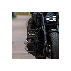 Led Drl Motosiklet Sis Farı Çakarlı Off Road 4 Mod Delici Yüksek Performans metal far seti Uyumlu