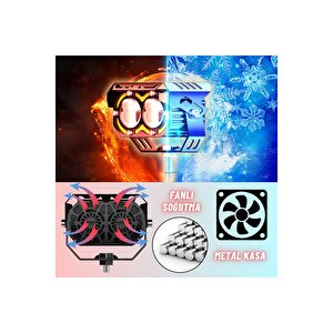 Led Drl Motosiklet Sis Farı Çakarlı Off Road 4 Mod Delici Yüksek Performans metal far seti Uyumlu