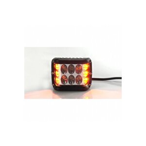 1 Adet Kaput Üstü Offroad Projektör Sis Çalışma Lambası 12 Ledli 36 Watt