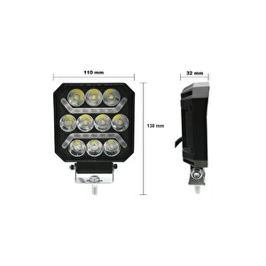 Oto Çalışma Lambası 4 Inç 12-24v Drl Sarı 2 Mod Flash Traktör Tır Kamyon Tekne Projektör Sis Farı