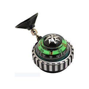 4 Adet Araba Içi Torpido Üstü Vantuzlu Elektrikli Yeşil Işıklı Pusula Göstergesi